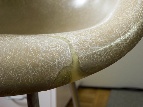 修理されたシェルの様子（表側）