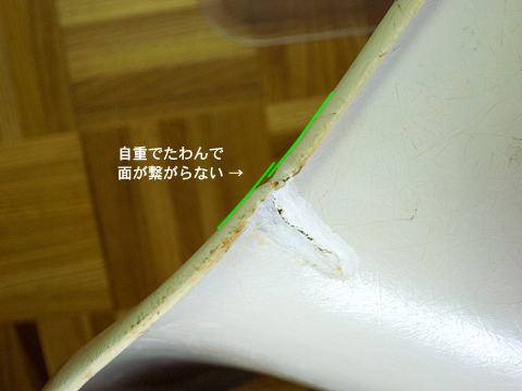 面が繋がらない状態のシェル