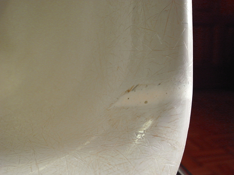 修理されたシェルの様子（表側）