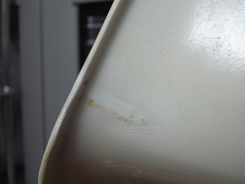 修理されたシェルの様子（裏側）